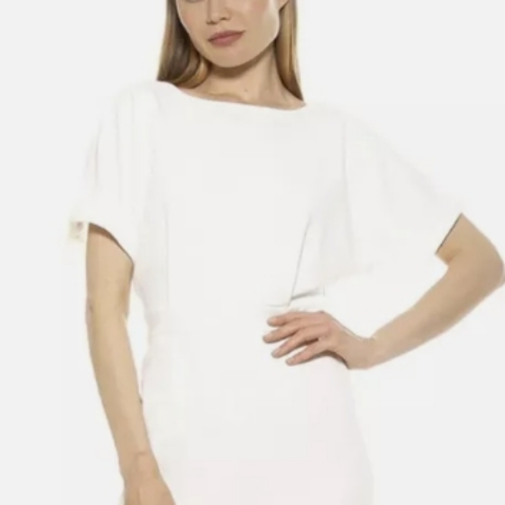 ASOS Off-White Short Sleeve Dress